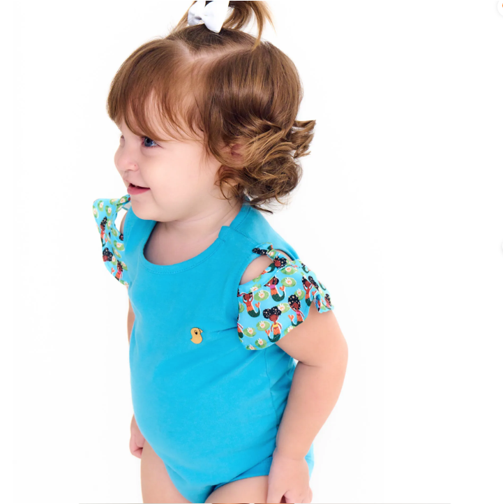Body Infantil Bebê Estampa A Vida Secreta das Sereias - 3 a 18 meses - Lagoa Azul