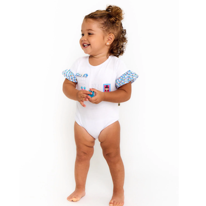 Body Infantil Estampa Eu Amo Frutinhas – Tam. 3 a 18 meses – Branco