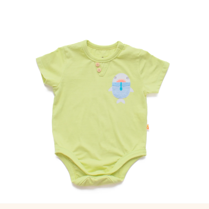Body Infantil Bebê Menino Estampa Ataque de Estilo - Tam. 3 a 18 meses - Verde