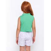 Regata Infantil Menina Estampa Fofossauras de Férias - Tam. 2 a 12 anos - Rosa e Verde